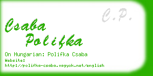 csaba polifka business card